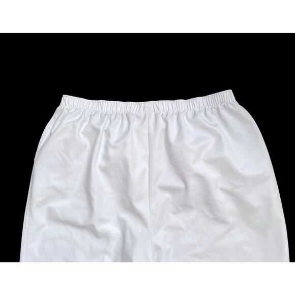 ALIA Womens Plus Size 18W White Pull On Elastic Waist Cropped Capri Pants - Picture 4 of 5